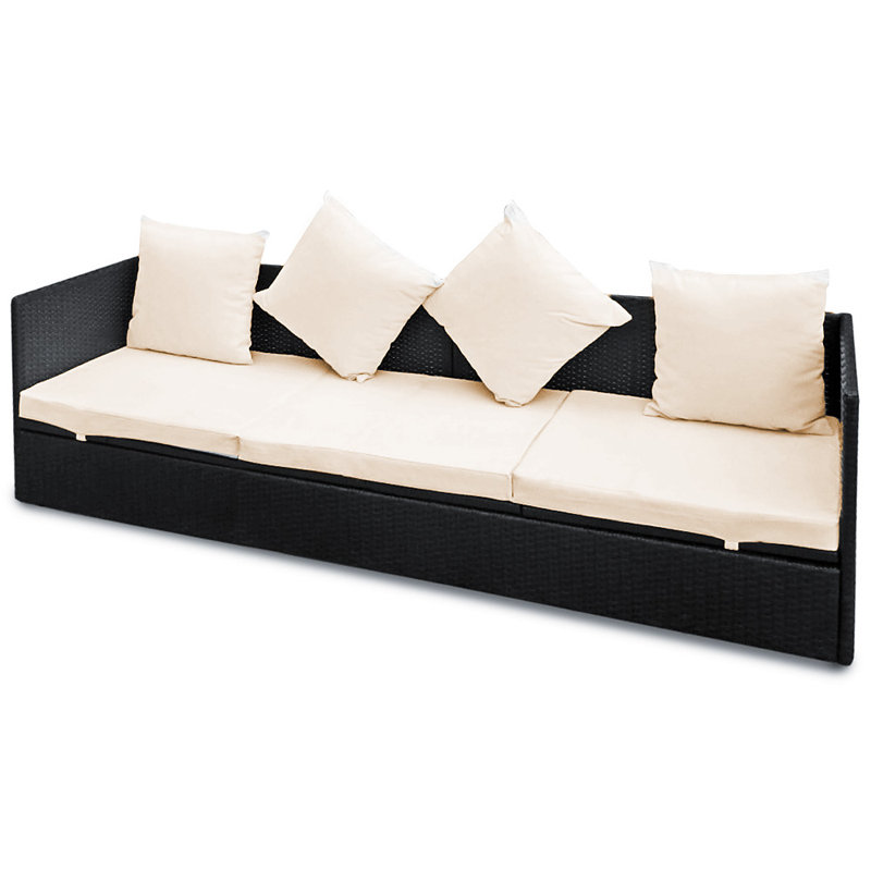 Garten Living Rattan Lounge Bank Schwarz Wayfair.de